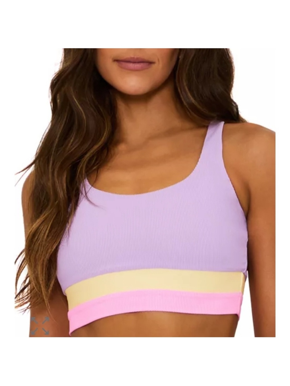 Beach Riot Lavender and Pastel Bikini TOP Mackenzie- Like New XS